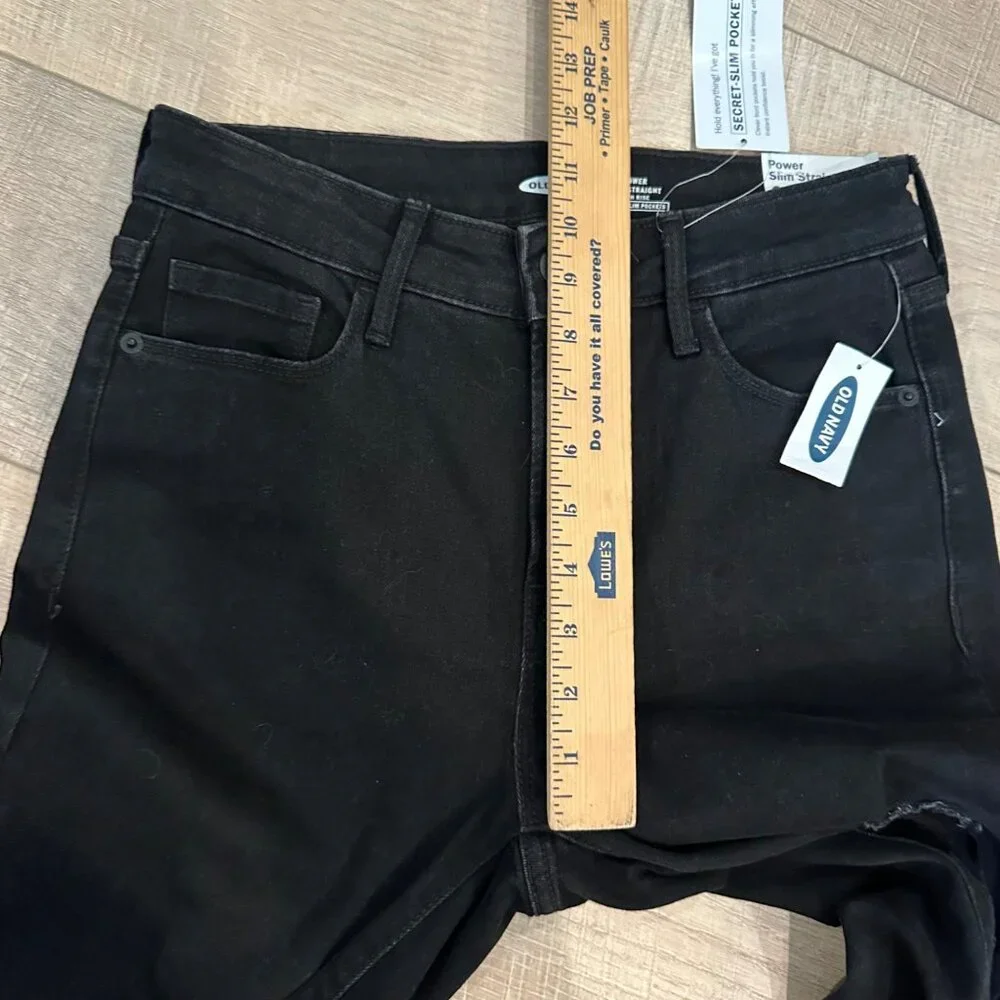 OLD NAVY POWER SLIM STRAIGHT HIGH RISE PANTS NEW SIZE 6 JEANS - Picture 5 of 10
